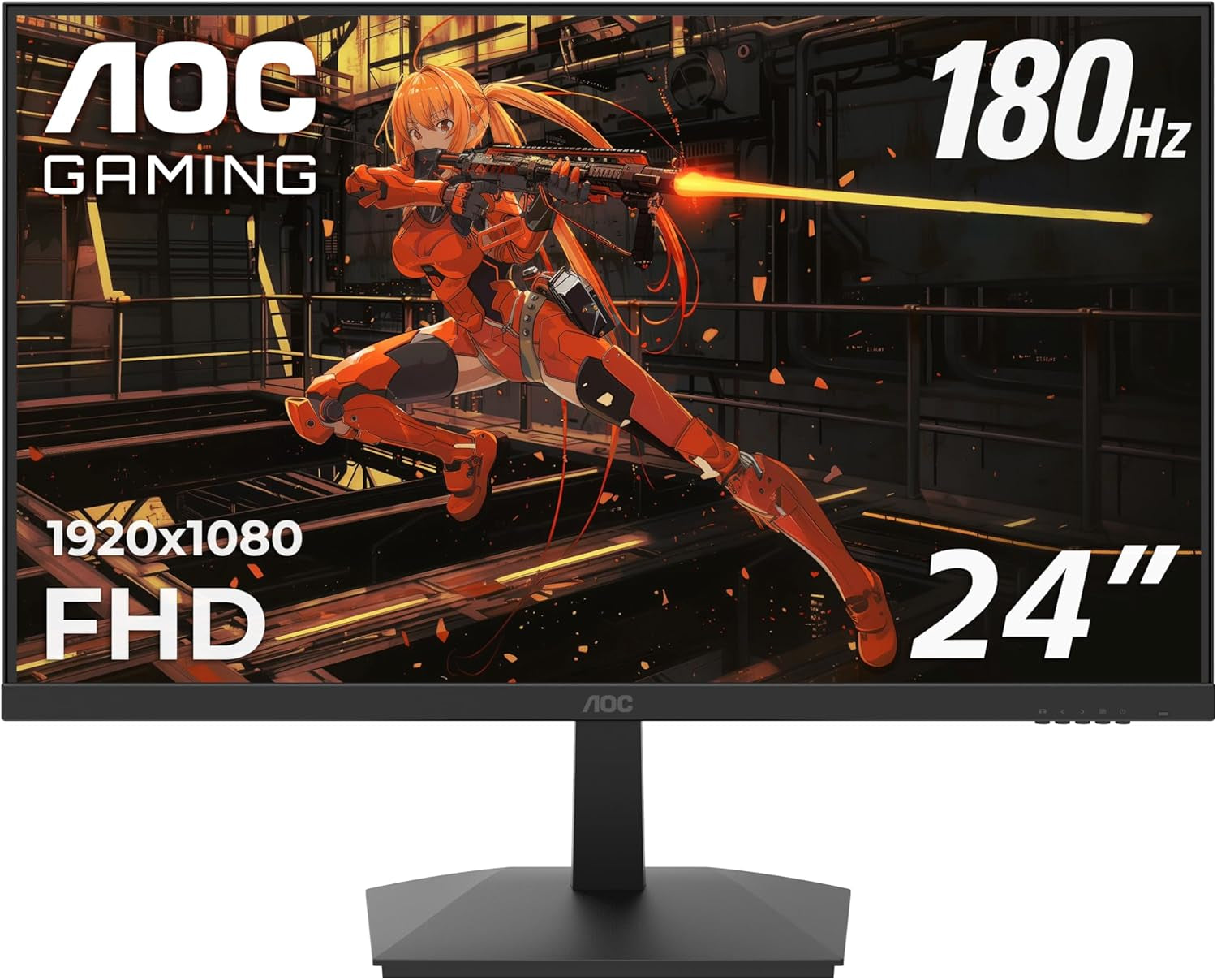 24G15N 24" Gaming Monitor, Full HD 1920X1080, 180Hz 1Ms, 1X HDMI 2.0, 1X Display Port, Adaptive-Sync, 3-Sided Frameless, HDR Ready, Console Gaming Ready, 3-Year Zero-Bright-Dot